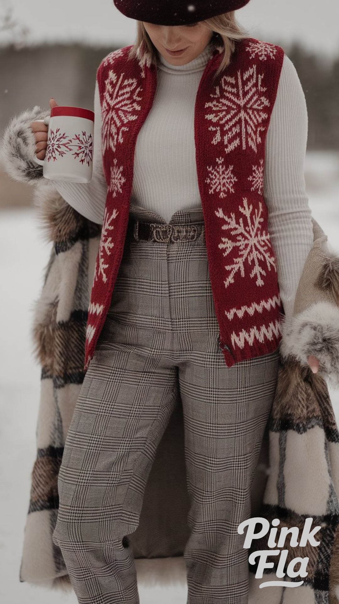 Classic Winter Layers With a Festive Flair - Christmas Outfits with a Vest