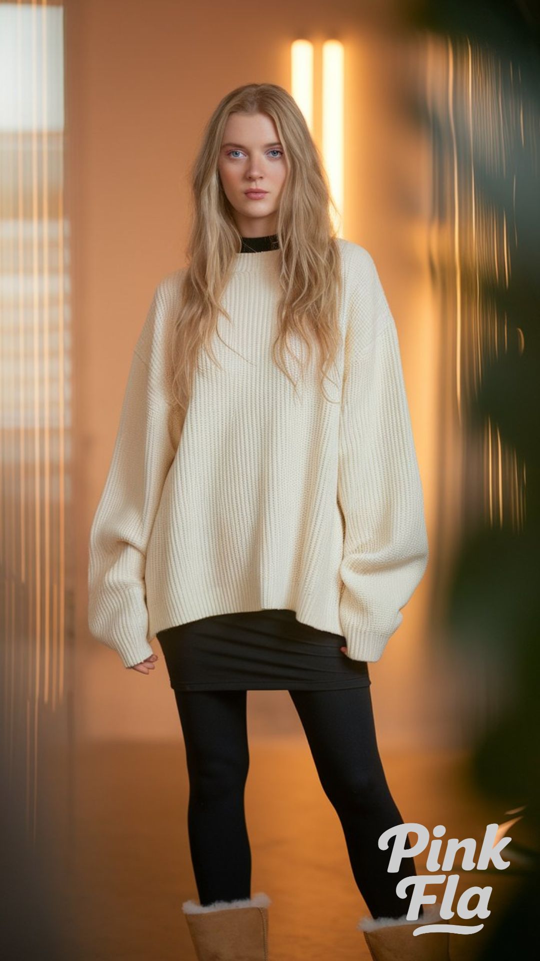 Cozy Chic in an Oversized Knit Sweater - Winter Outfits with UGG