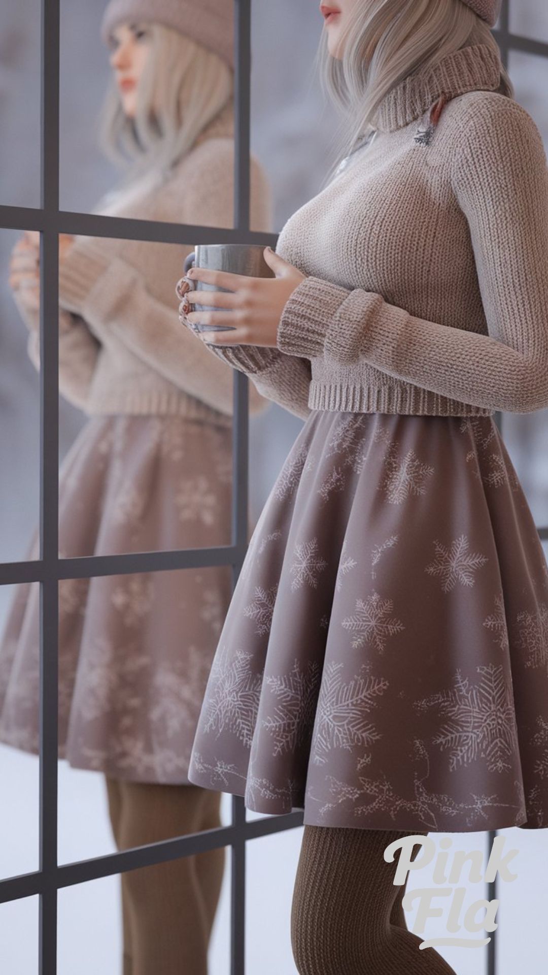 Cozy & Whimsical Winter Look with a Knit Mini Skirt - Winter Outfits with Mini Skirts