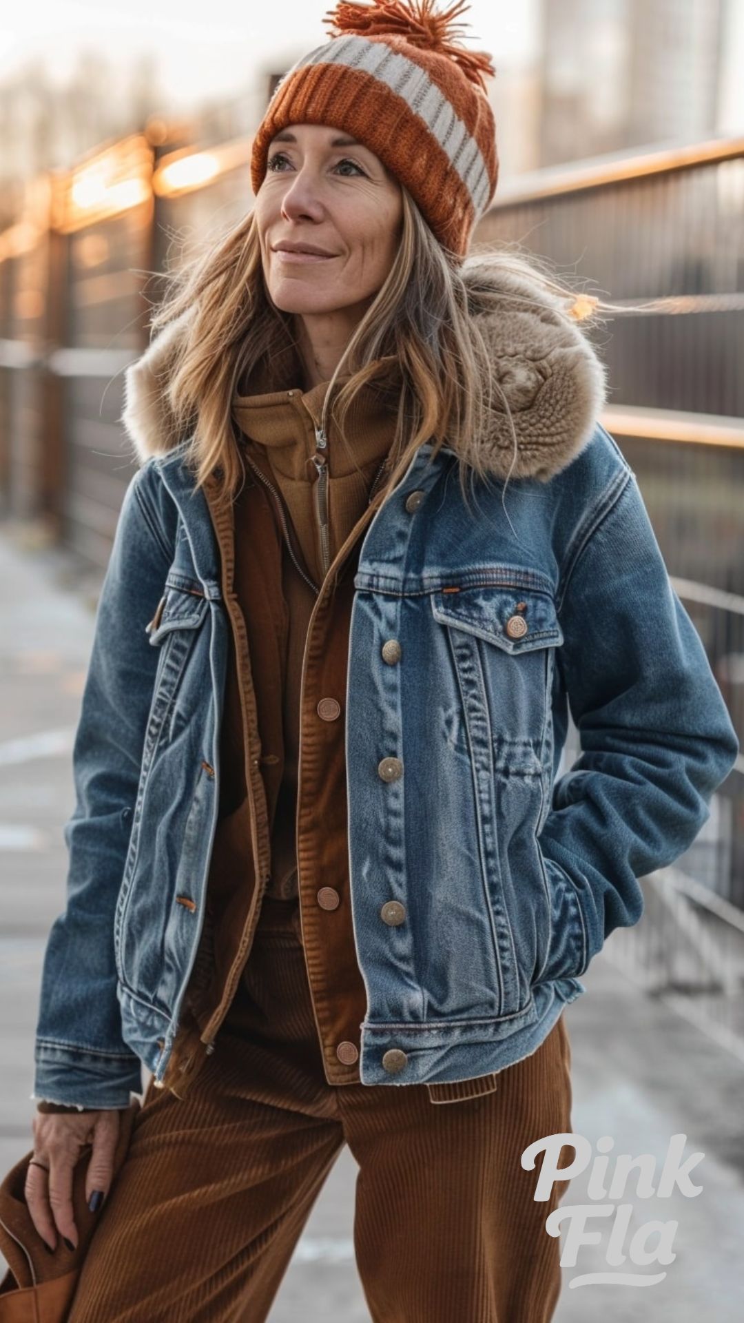 Denim and Cozy Hoodie - Casual Winter Outfits for Women Over 40