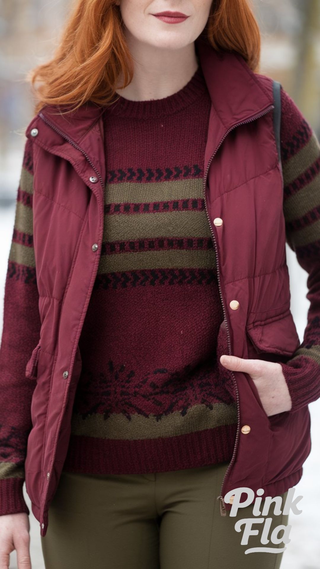 Earthy Winter Layers with a Stylish Twist - Winter Outfits for Women with Red Hair