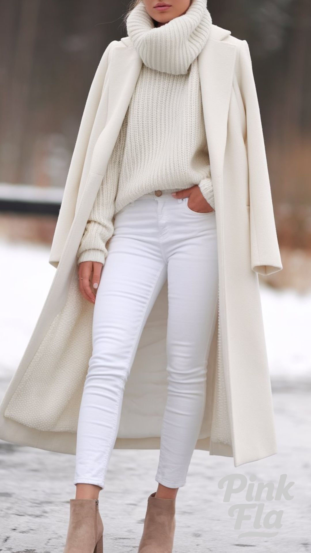 Elegant All-White Winter Outfit - Simple Winter Outfits with Jeans