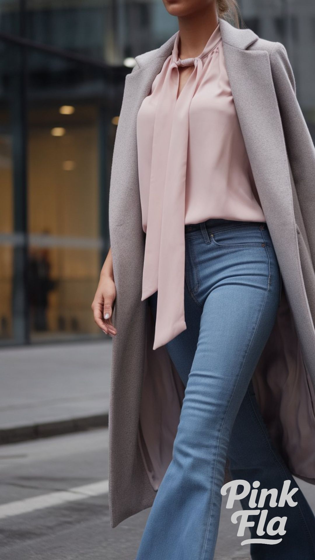 Elevated Winter Business Casual with Feminine Flair - Winter Outfits with Flare Jeans