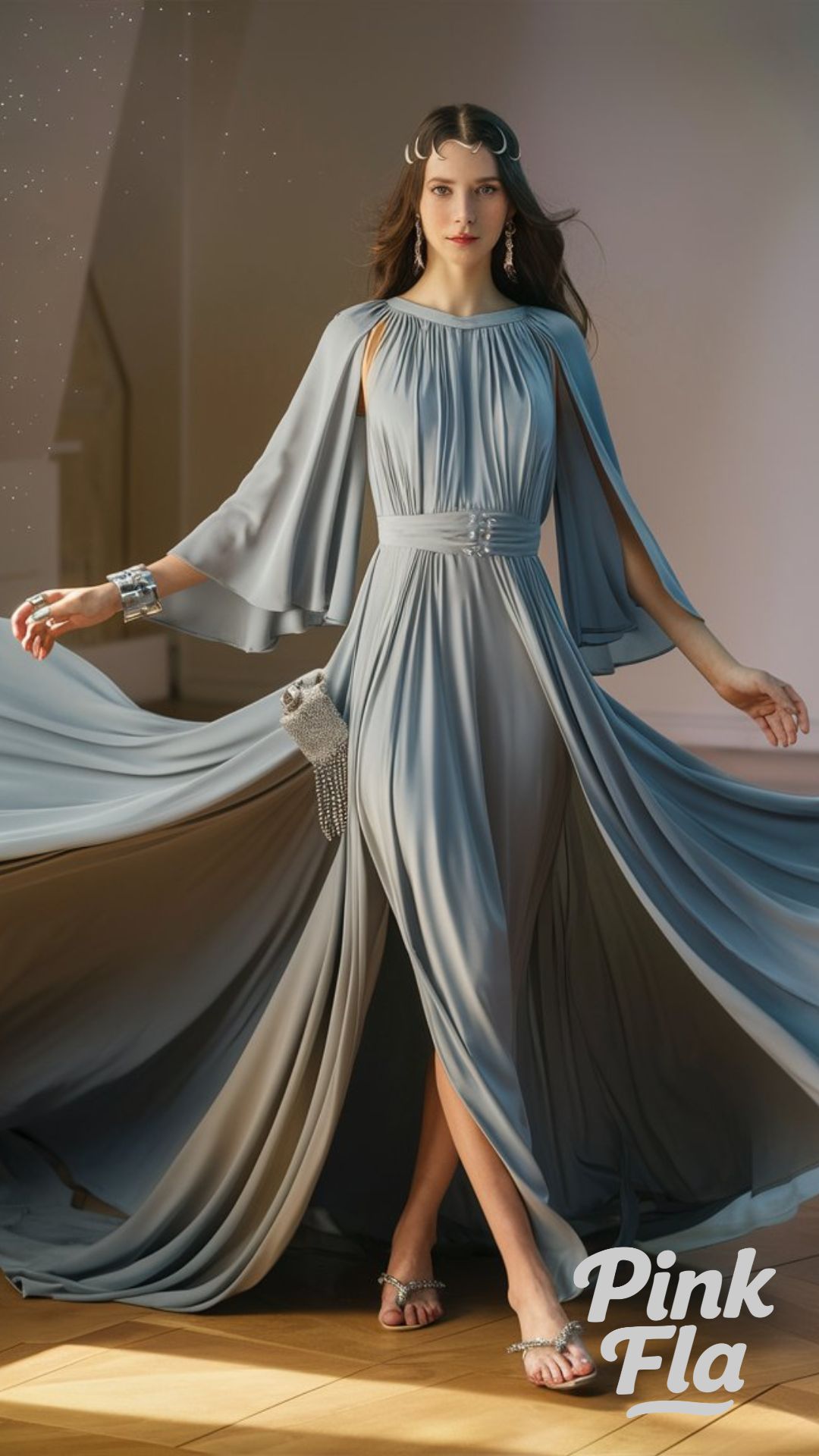 Ethereal Silver Goddess Dress - Witchy Outfits