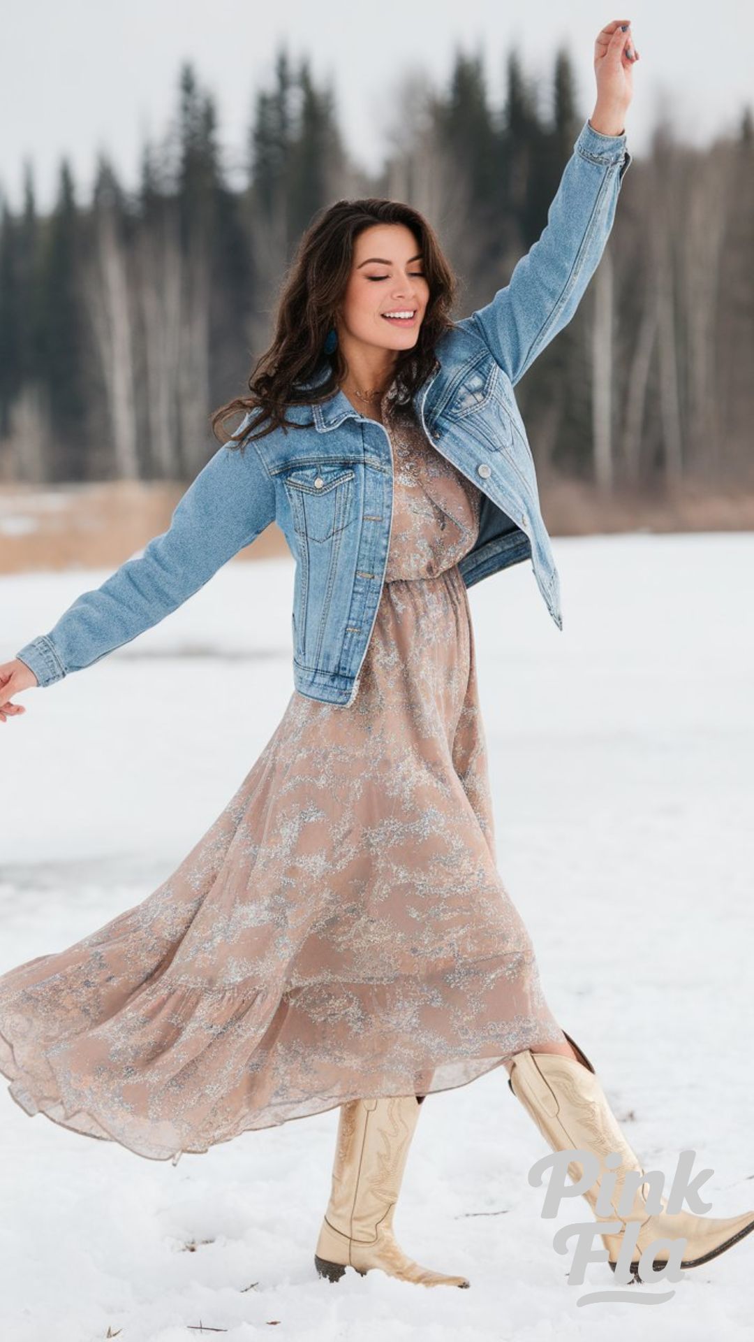 Fun Winter Style with a Boho Flair - Winter Outfits with Cowgirl Boots
