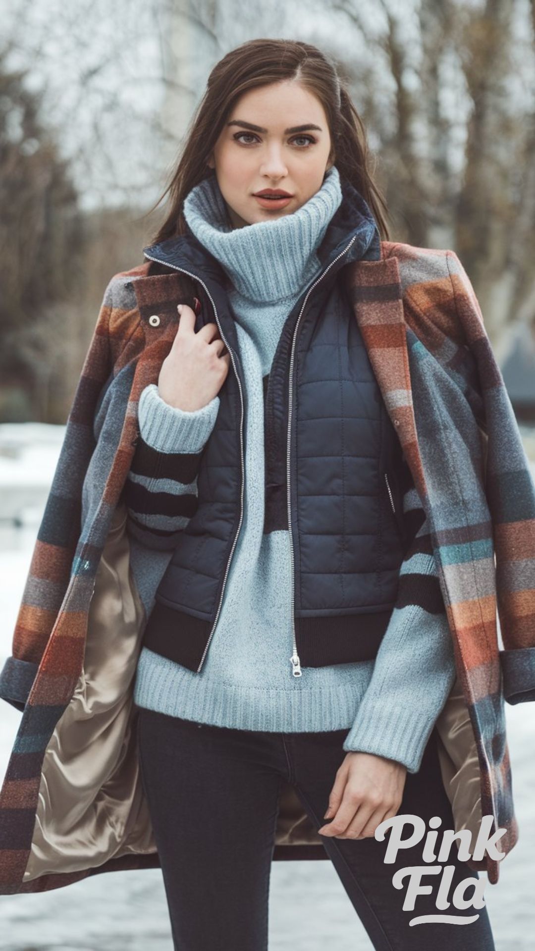 Layered Warmth with a Casual Winter Edge - Smart Casual Winter Outfits