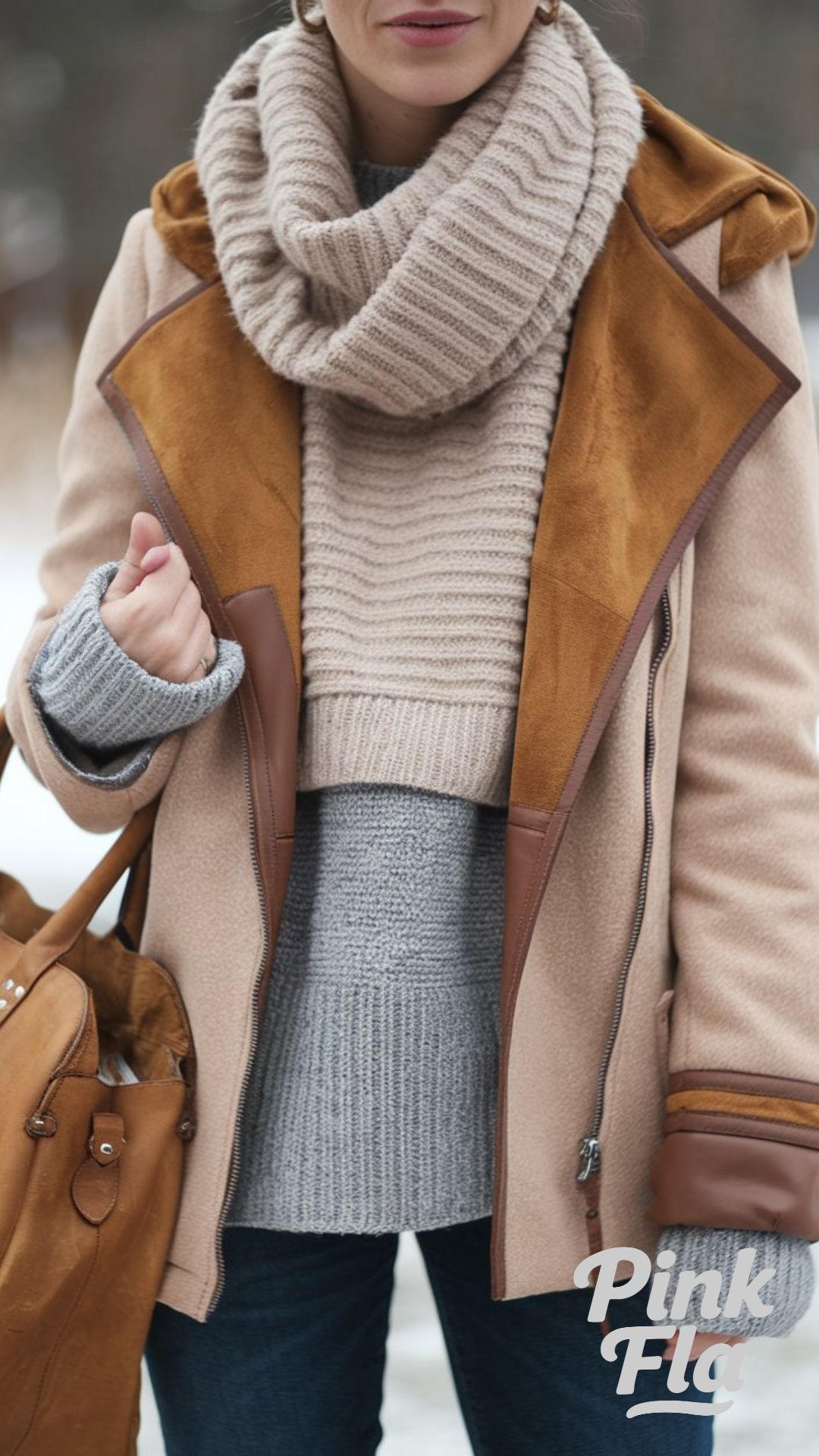 Layered Winter Comfort with Earthy Tones - Smart Casual Winter Outfits