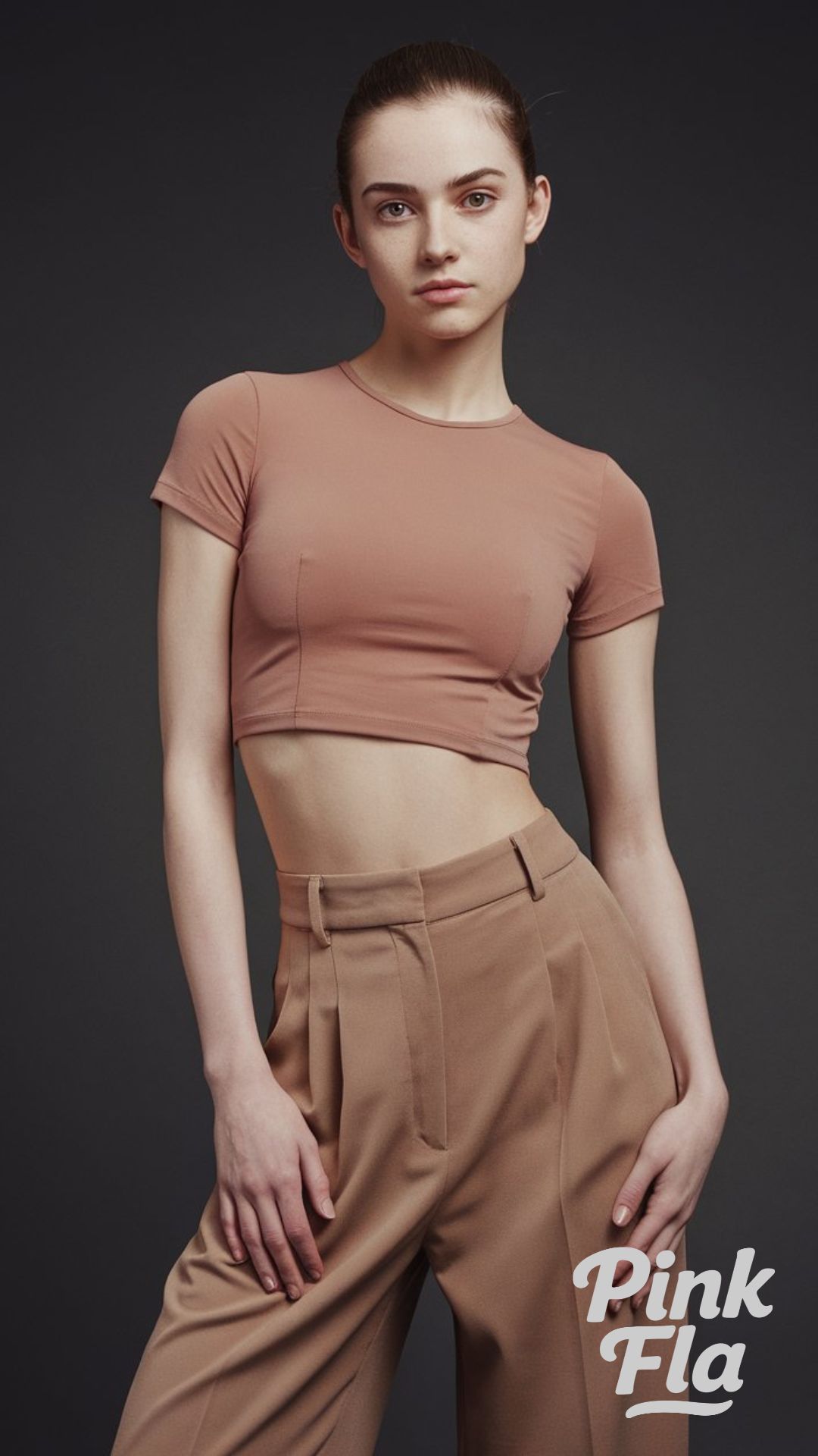 Minimalist Crop Top with Tailored Trousers - 90s Christmas Party Outfits