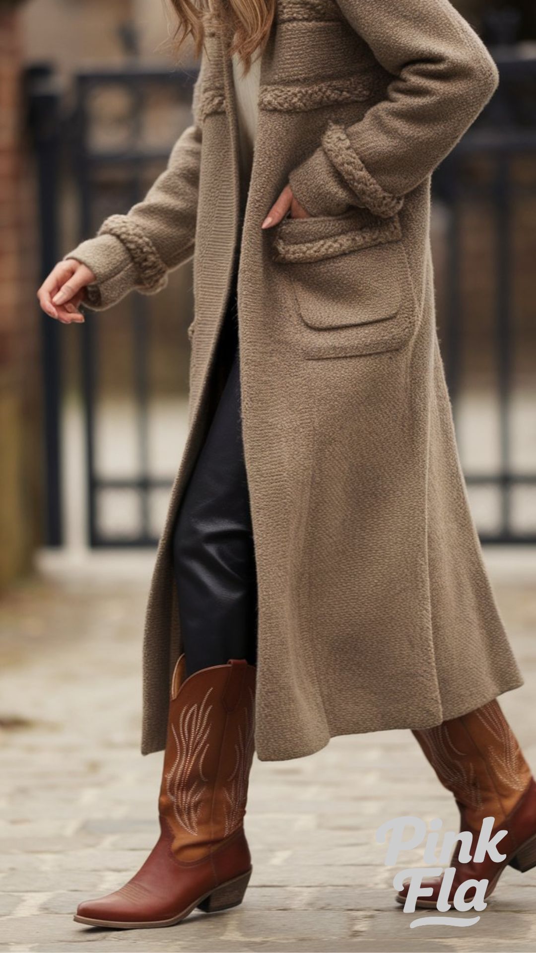 Neutral Chic with a Western Vibe - Winter Outfits with Cowgirl Boots