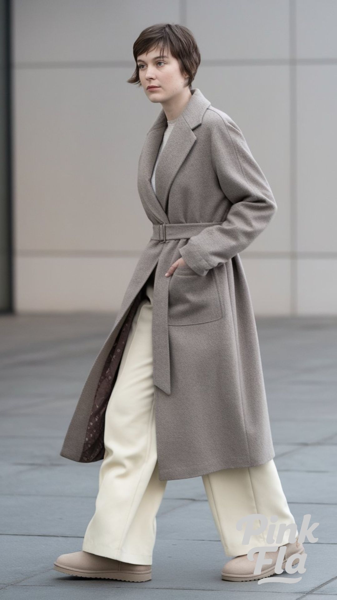 Simple Elegance with a Long Coat and Soft Uggs - Winter Outfits with UGG