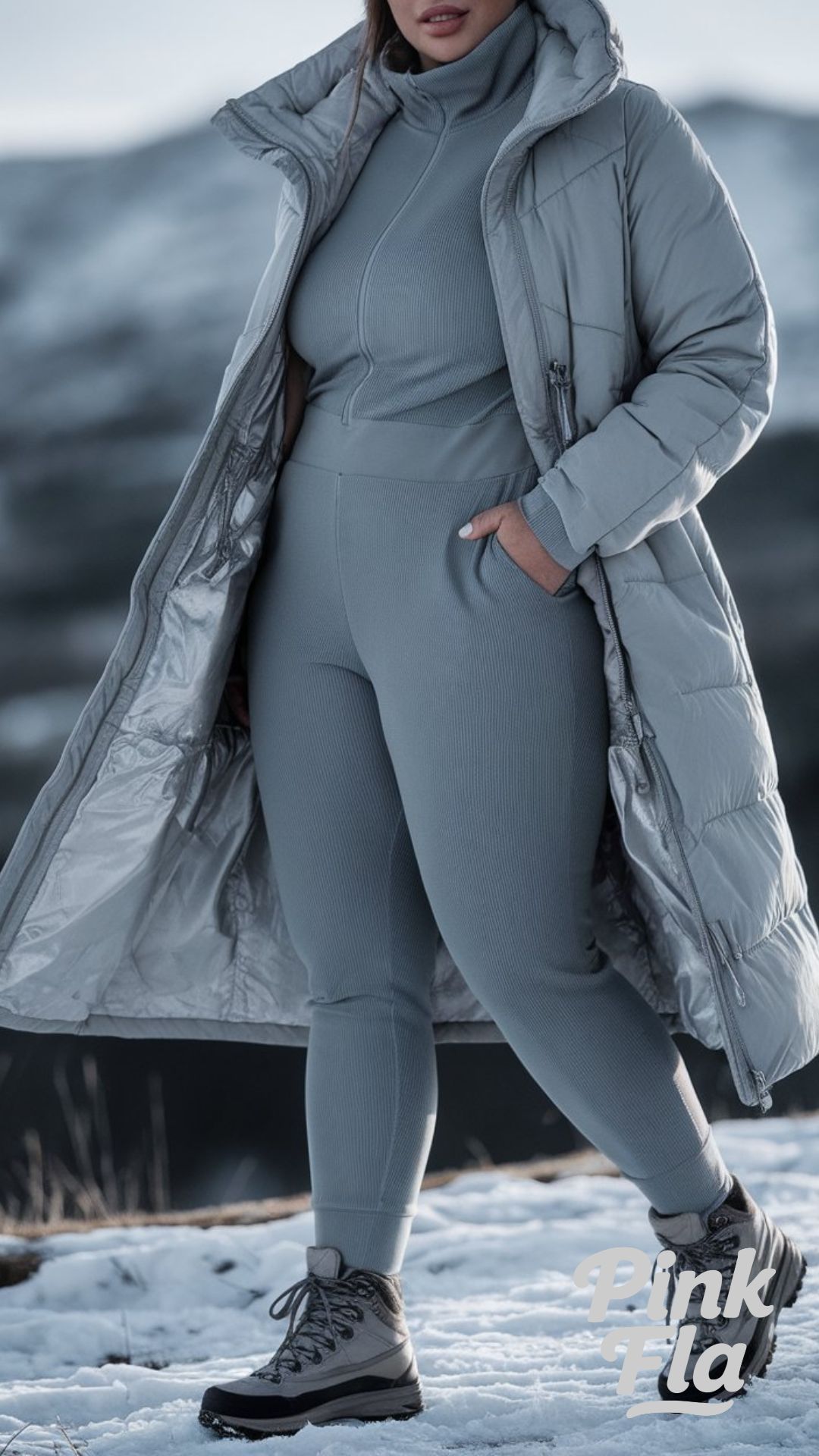Sleek Winter Adventure Look - Winter Outfits for Plus-Size Women