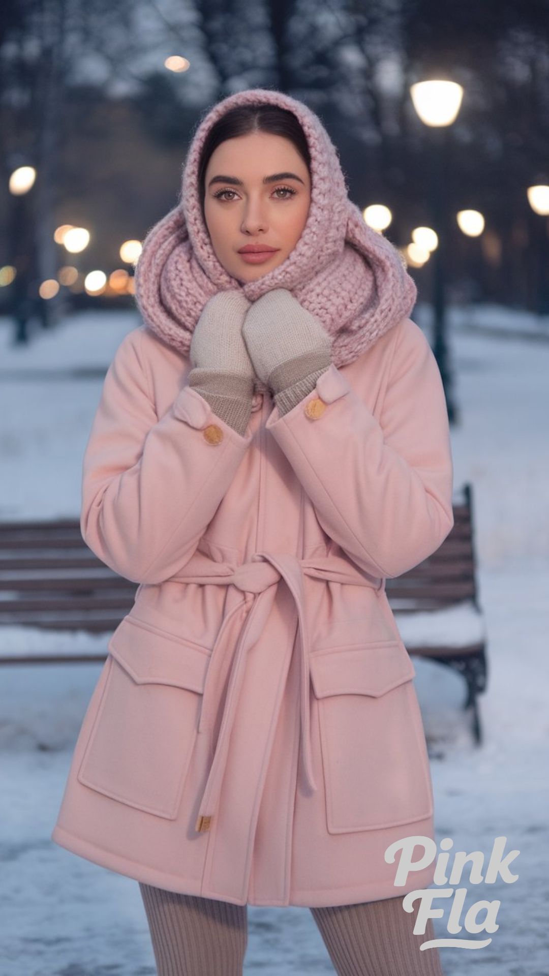 Soft Pink Charm for a Winter Night - Elegant Winter Outfits