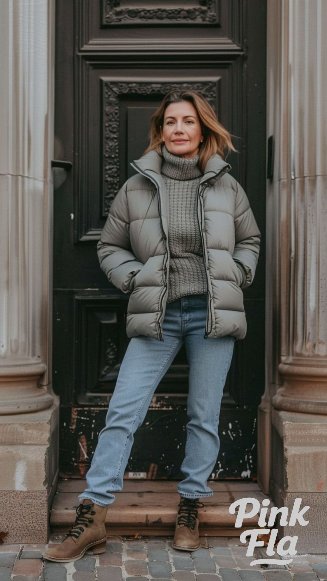 Stylish and Warm in a Puffer Jacket - Casual Winter Outfits for Women Over 40