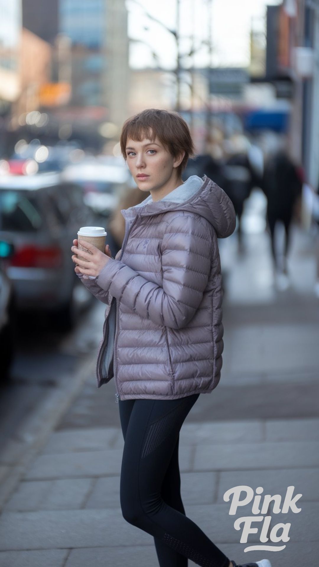 Casual City Look with a Puffer Jacket and Leggings - Winter Outfits with Leggings