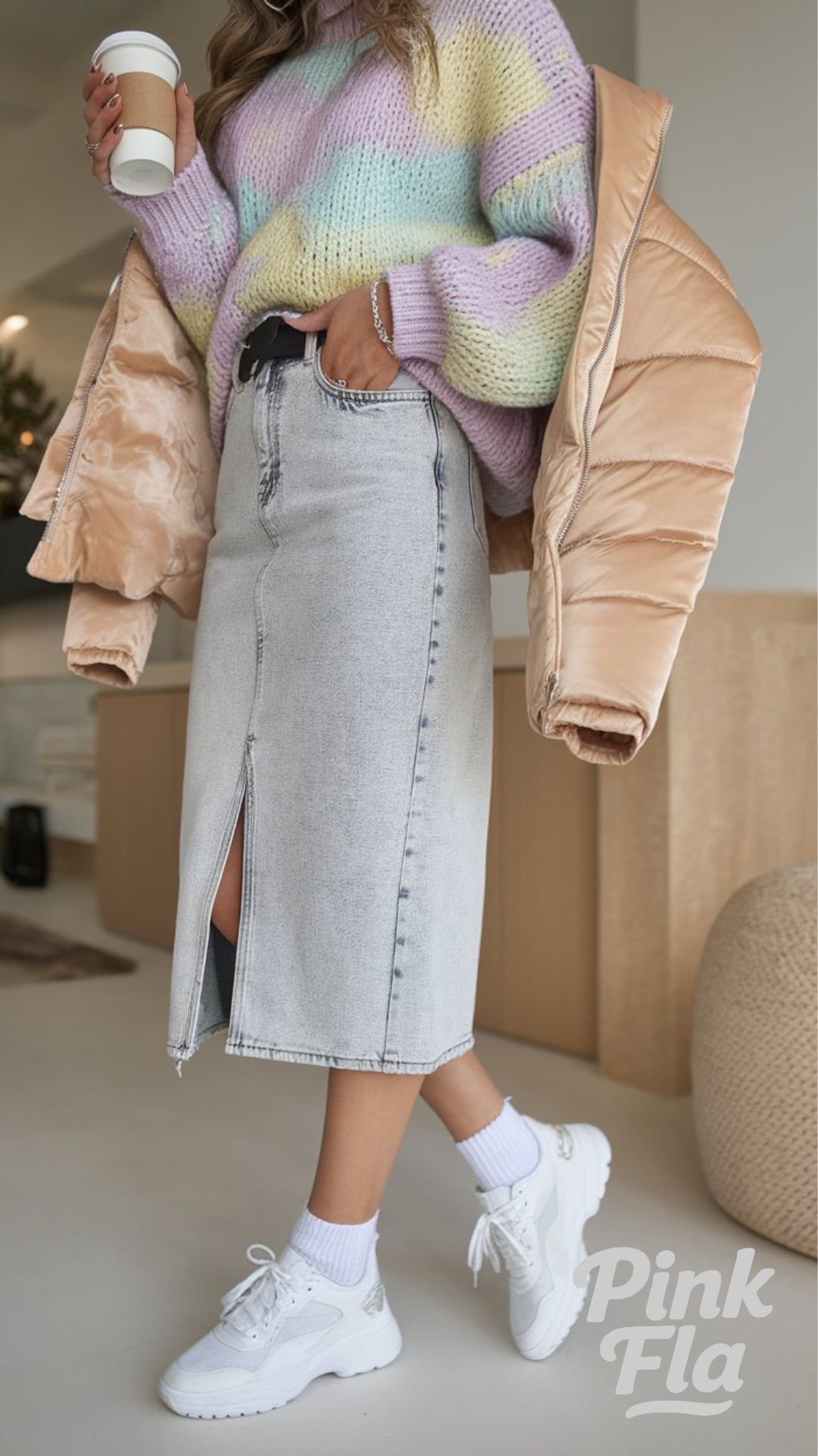 Casual Comfort with a Pop of Color - Winter Outfits with Skirts