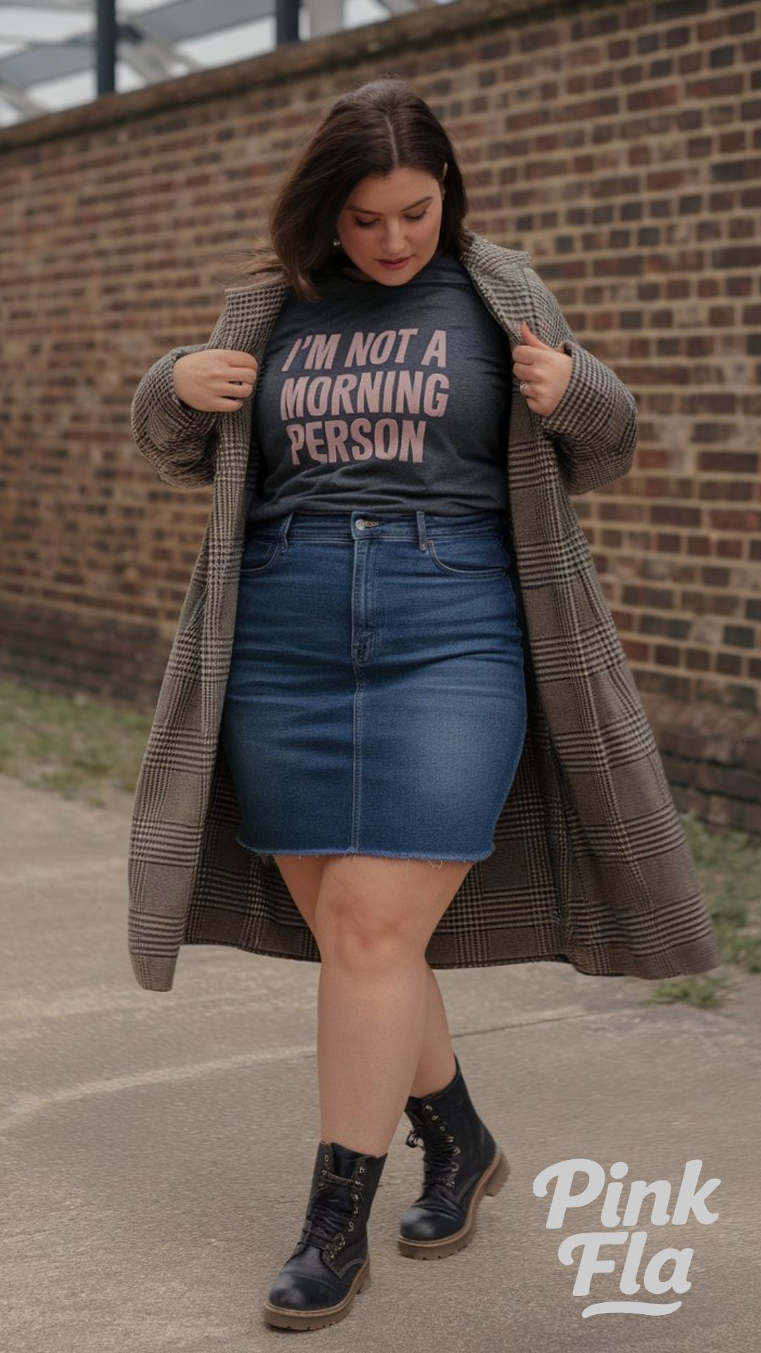 Casual Denim and Statement Tee Combo - Plus Size Baddie Outfits