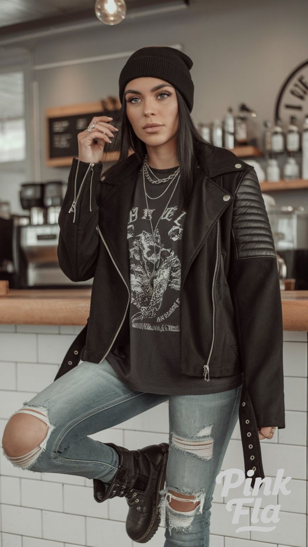 Casual Edge for a Casual Café Vibe - Winter Coffee Date Outfits