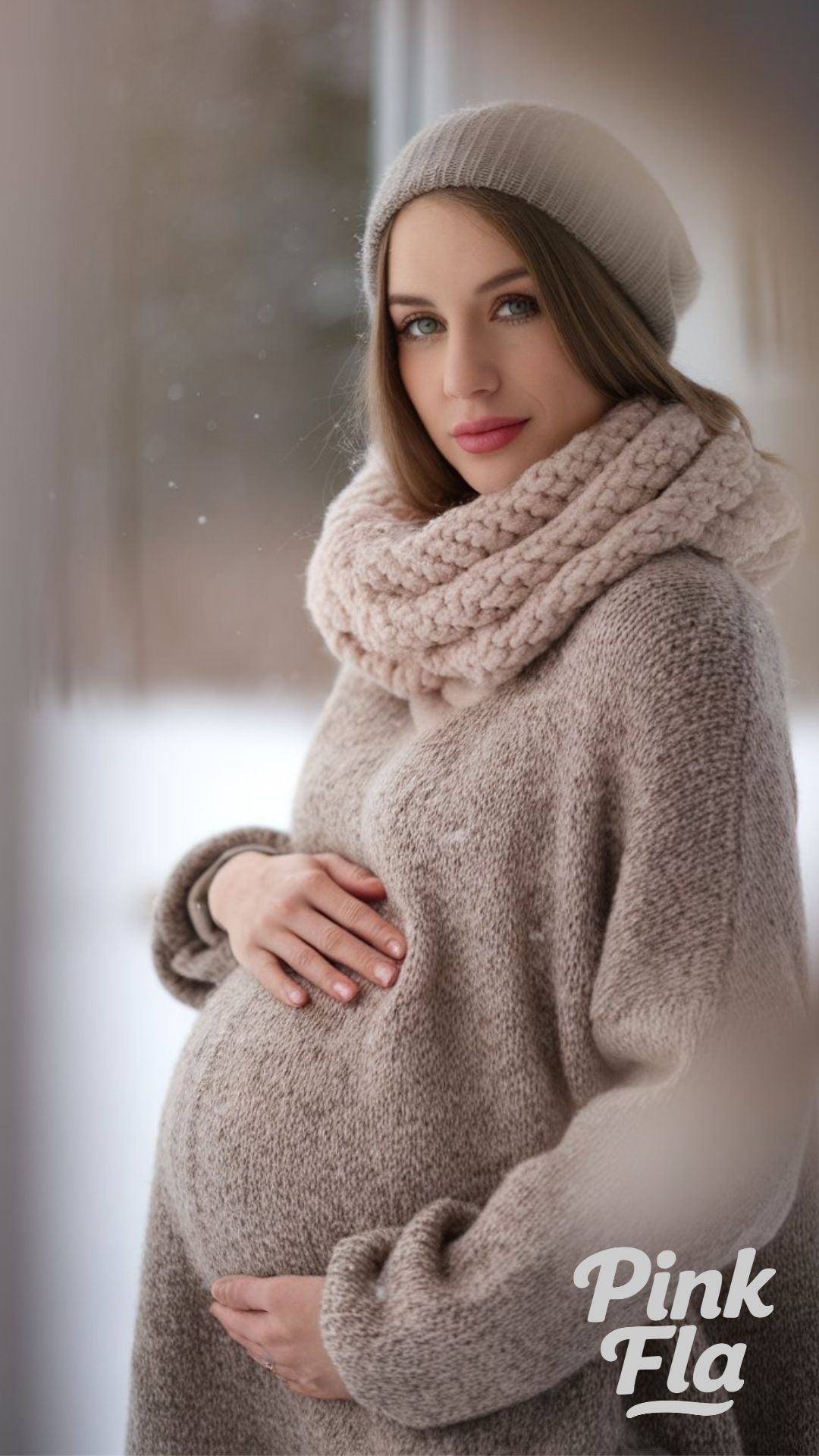 Casual Layered Look for Winter Walks - Winter Outfits for Pregnant Women
