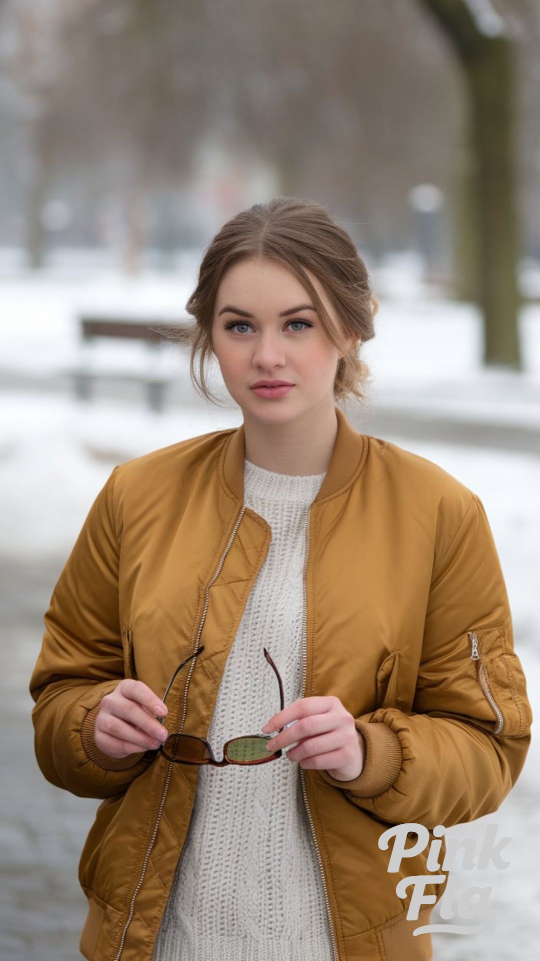 Casual Winter Look with a Yellow Bomber Jacket - Winter Outfits with Yellow Jacket