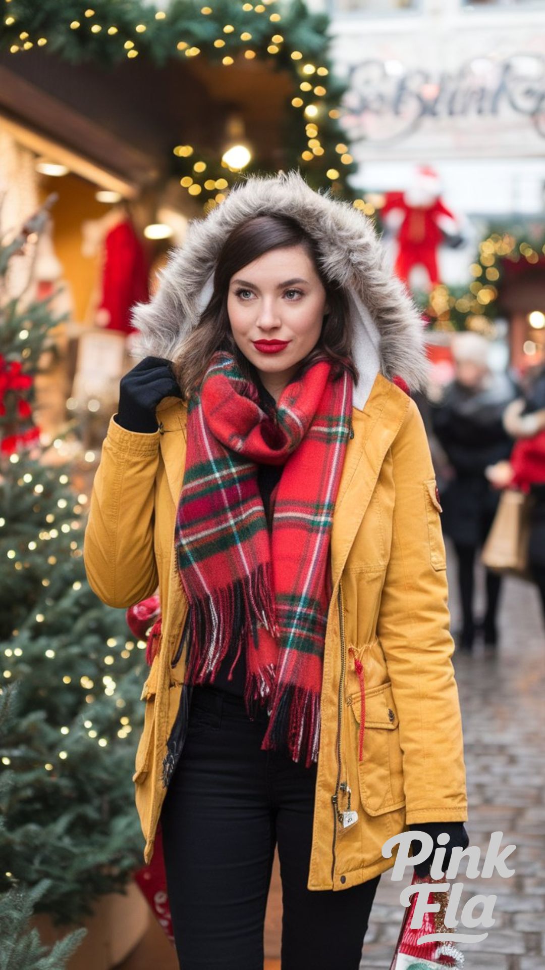 Cheerful Holiday Vibes with a Yellow Parka - Winter Outfits with Yellow Jacket