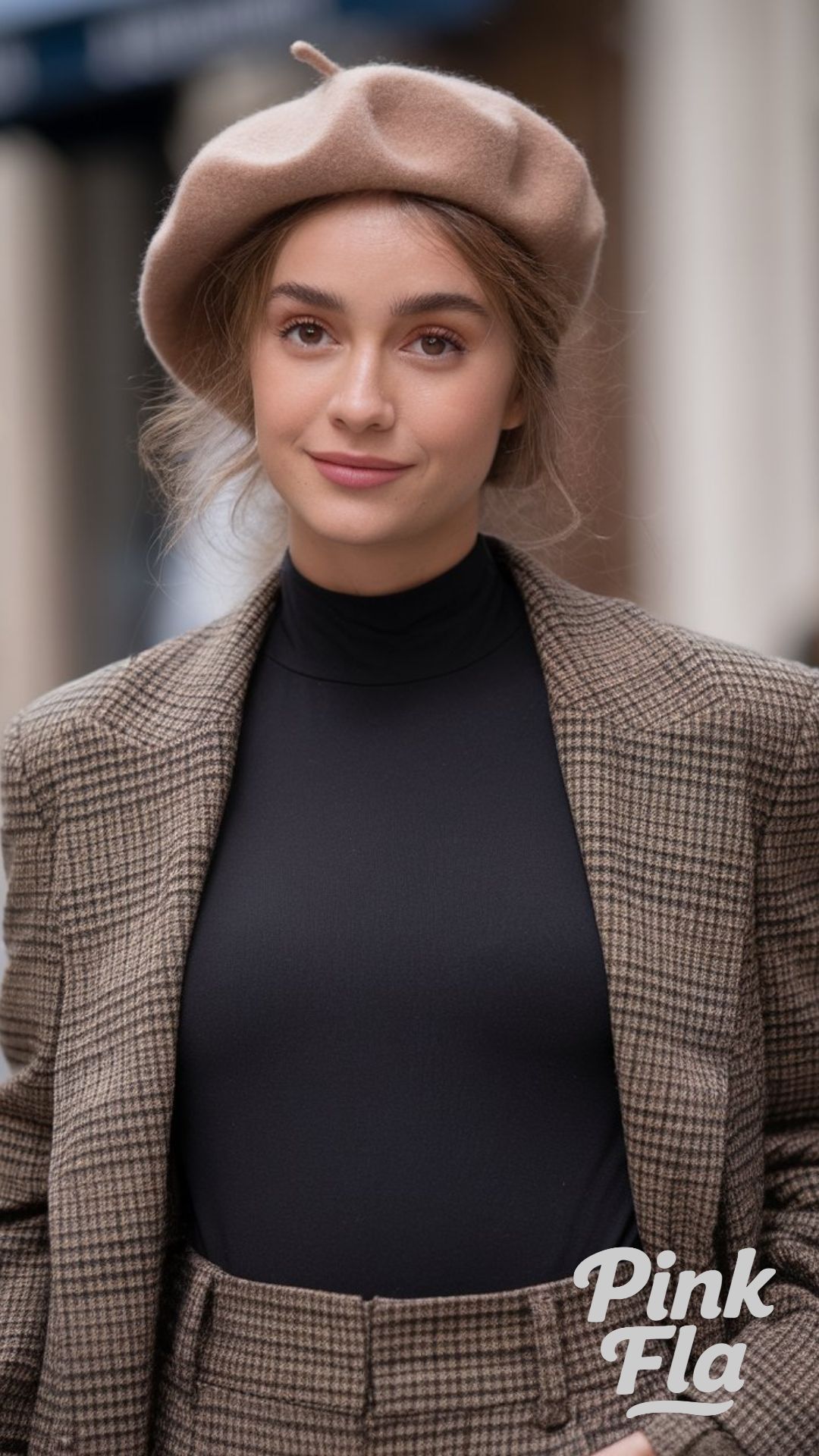 Chic Blazer and Beret Combo - Paris Winter Outfits
