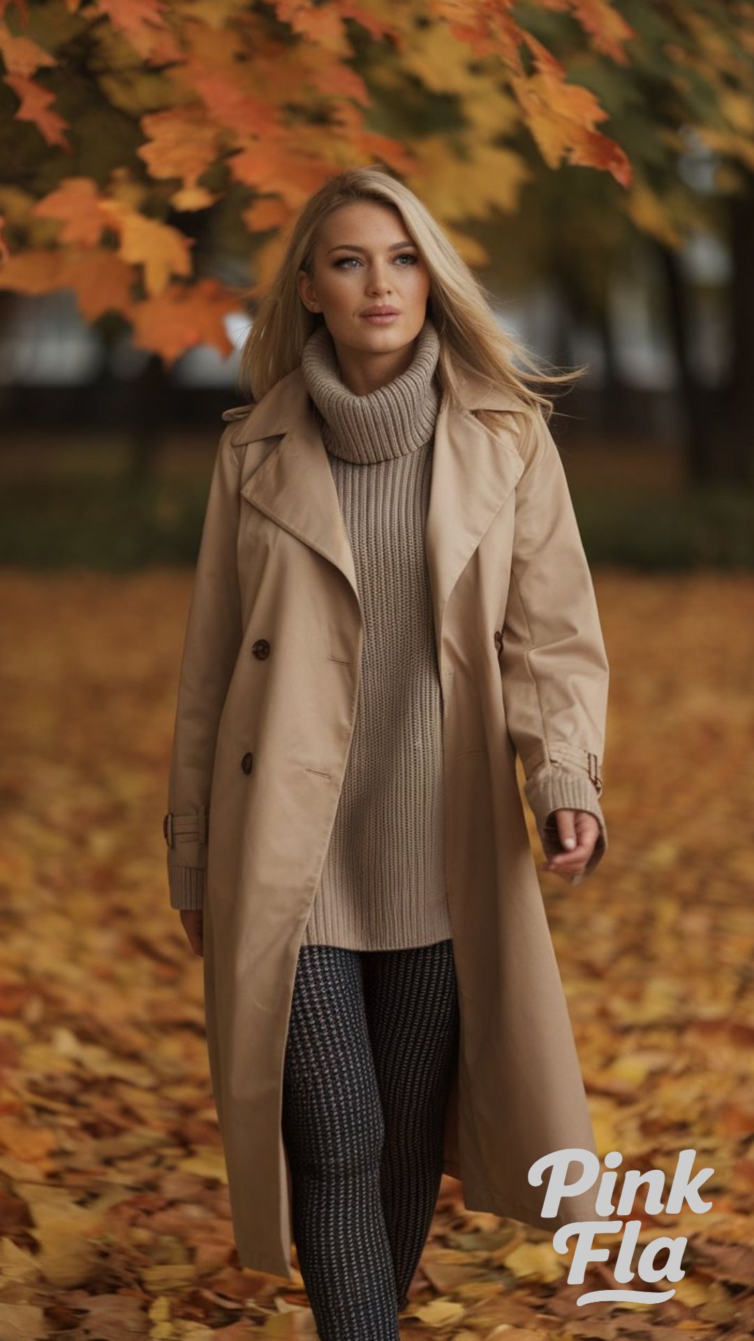 Classic Autumn Style with a Trench and Cozy Knits - Winter Outfits with Leggings
