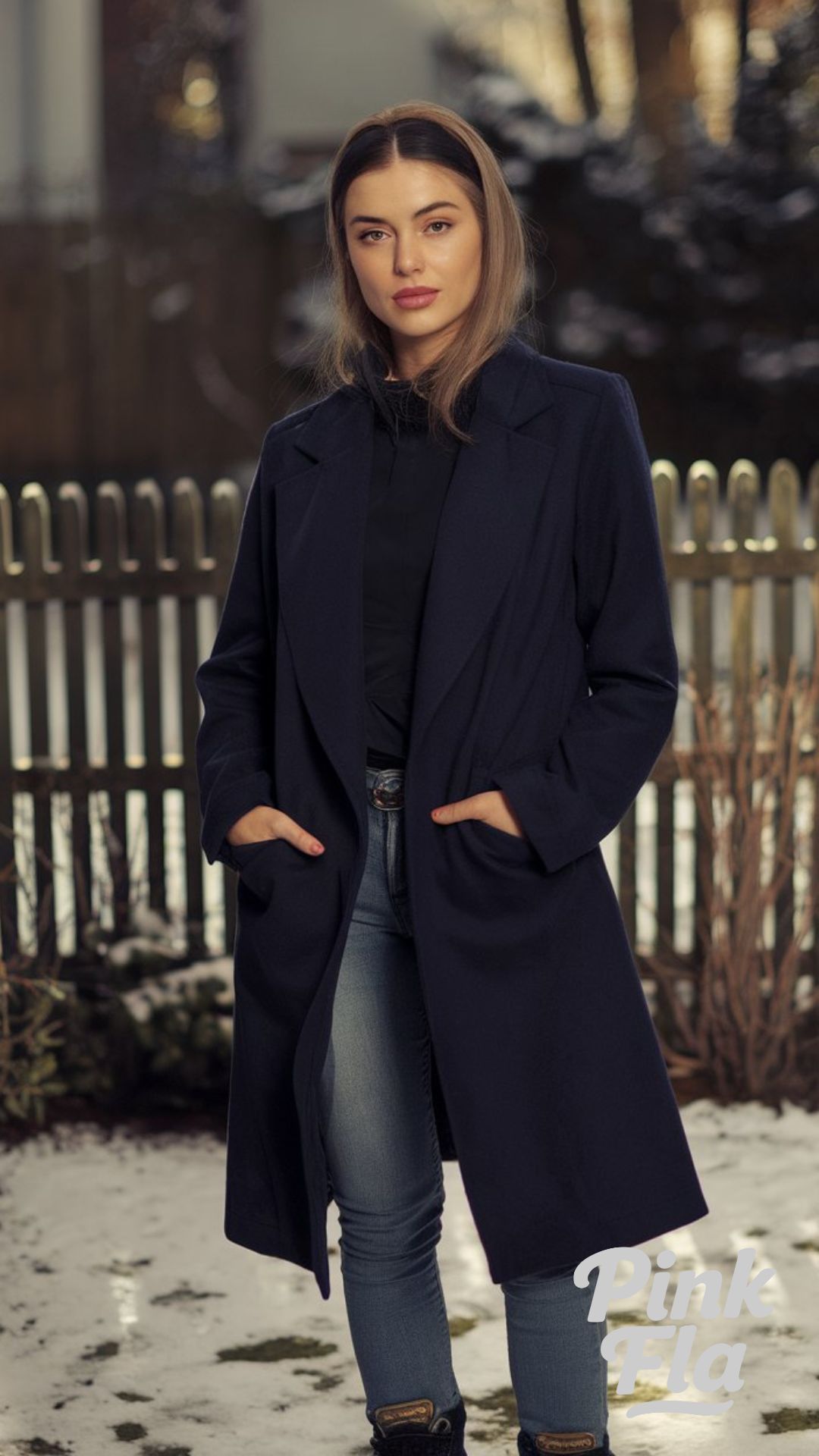Classic Chic in Navy and Denim - Romantic Winter Outfits