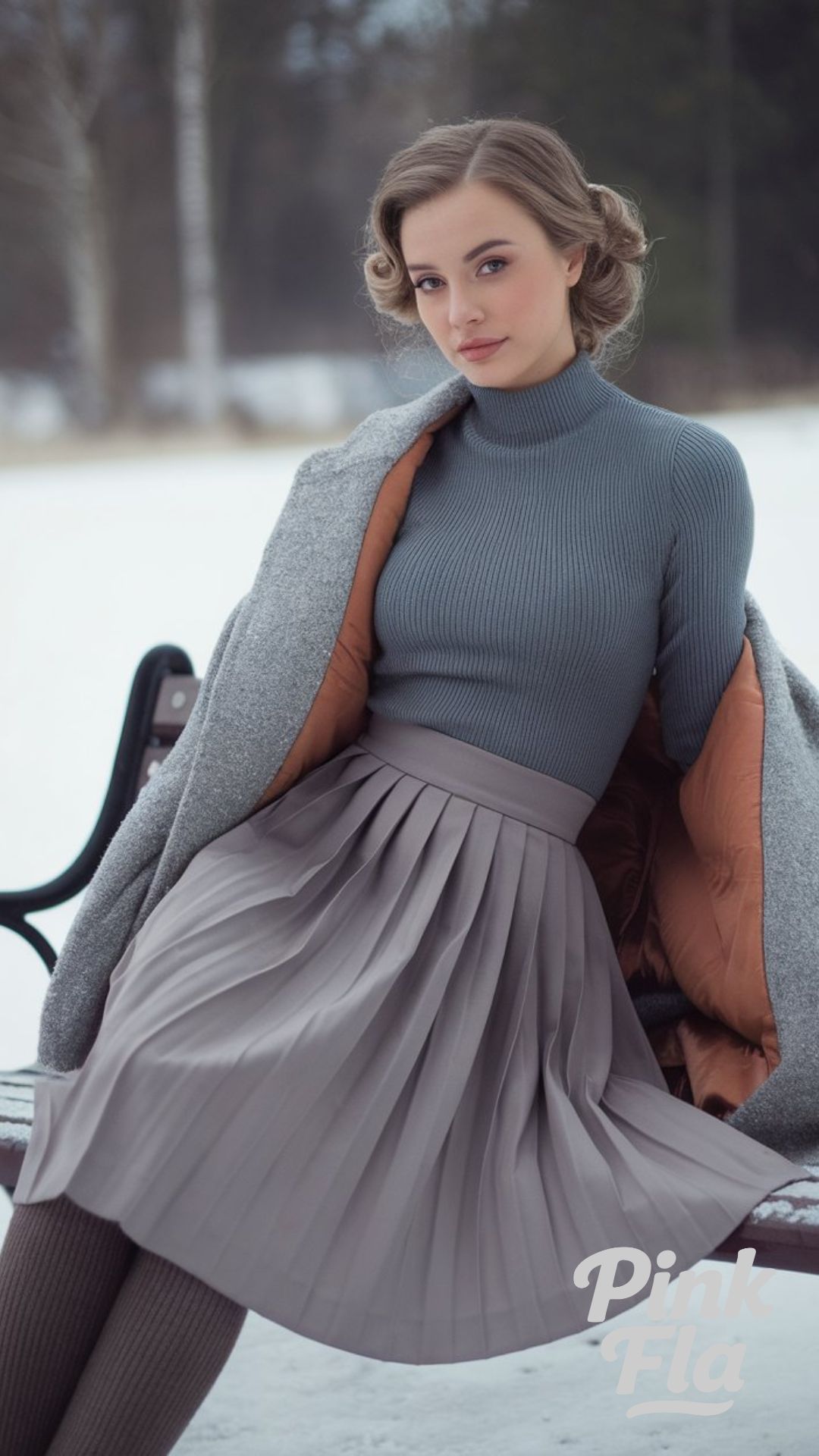 Cozy Elegance for a Winter Stroll - Romantic Winter Outfits