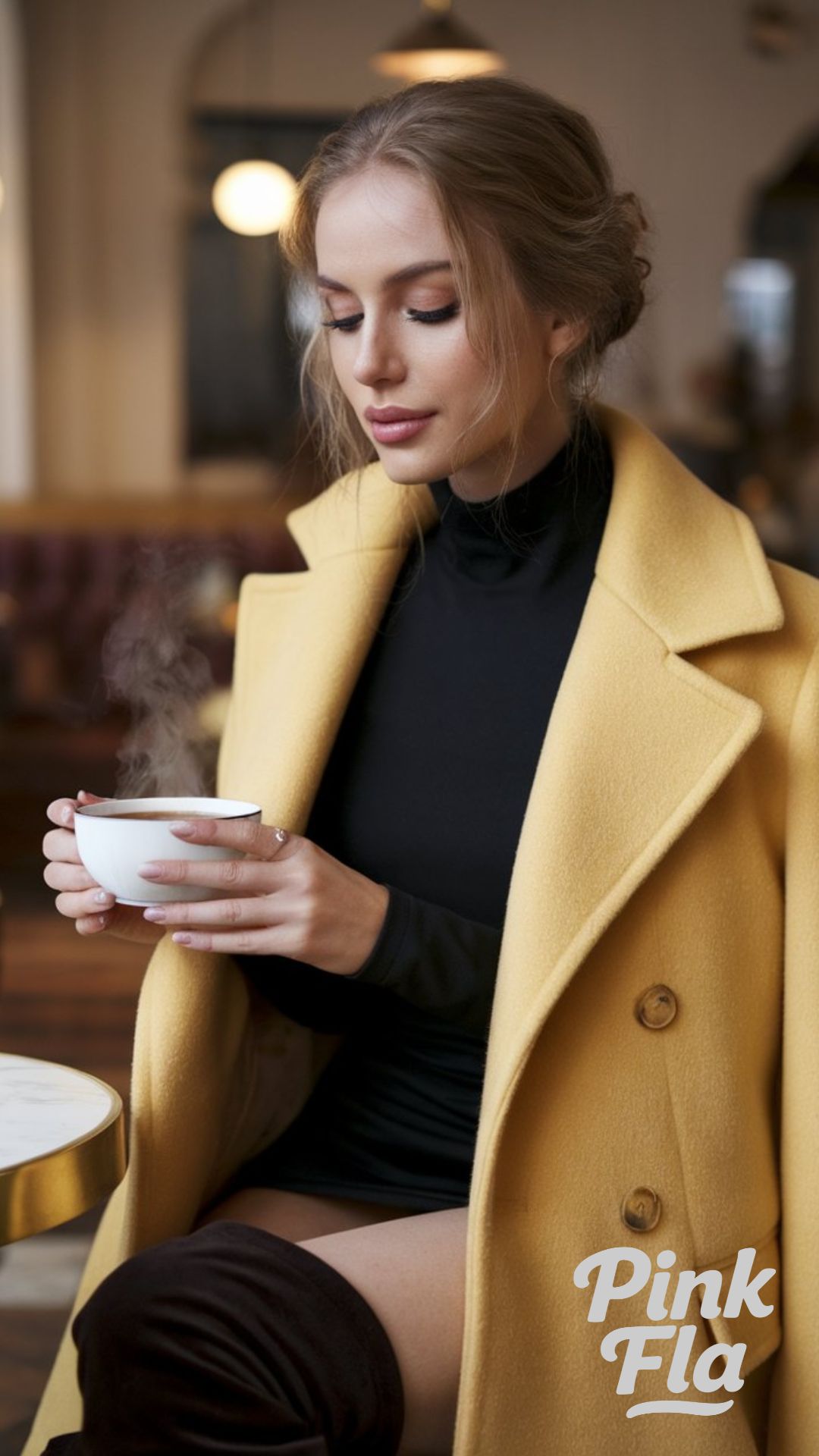 Cozy Elegance with a Yellow Jacket - Winter Outfits with Yellow Jacket