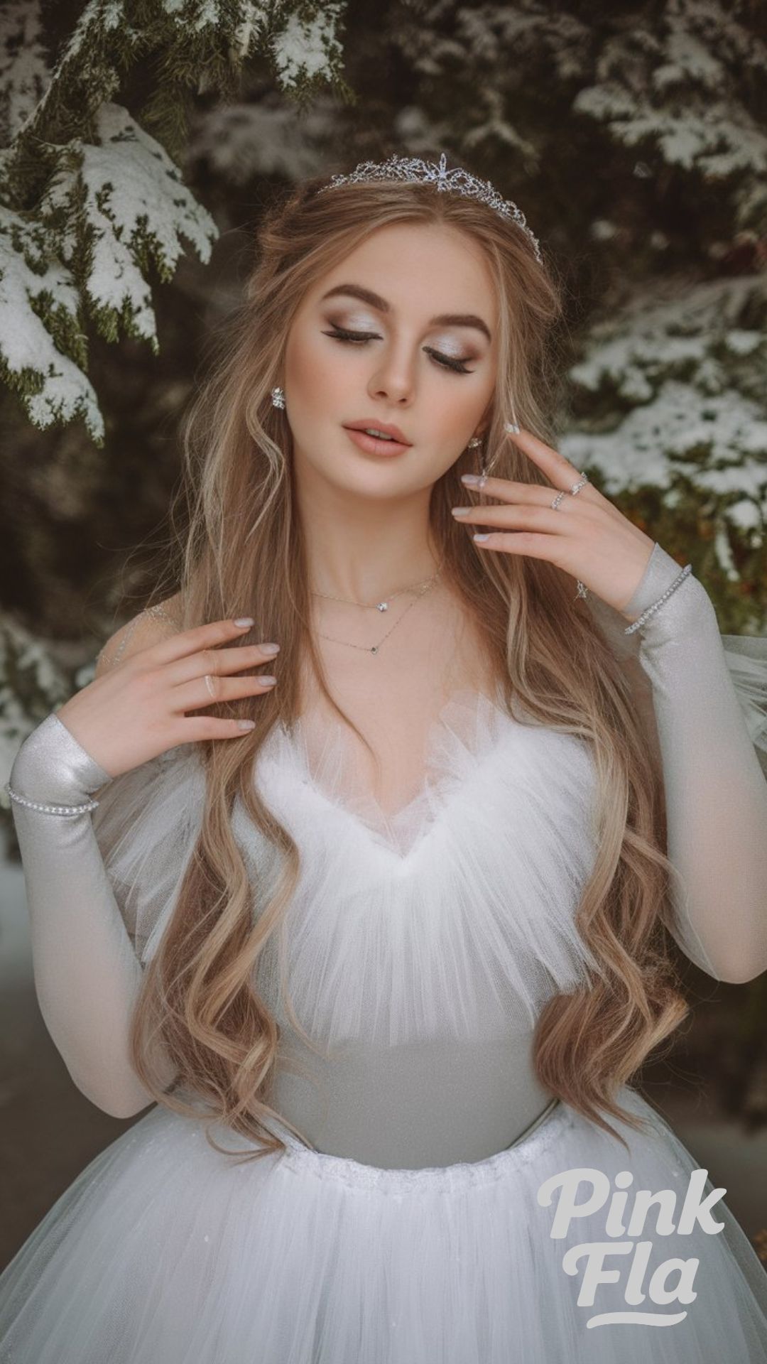 Dreamy Silver and Tulle Gown for Winter Celebrations - Christmas Outfits with a Skirt
