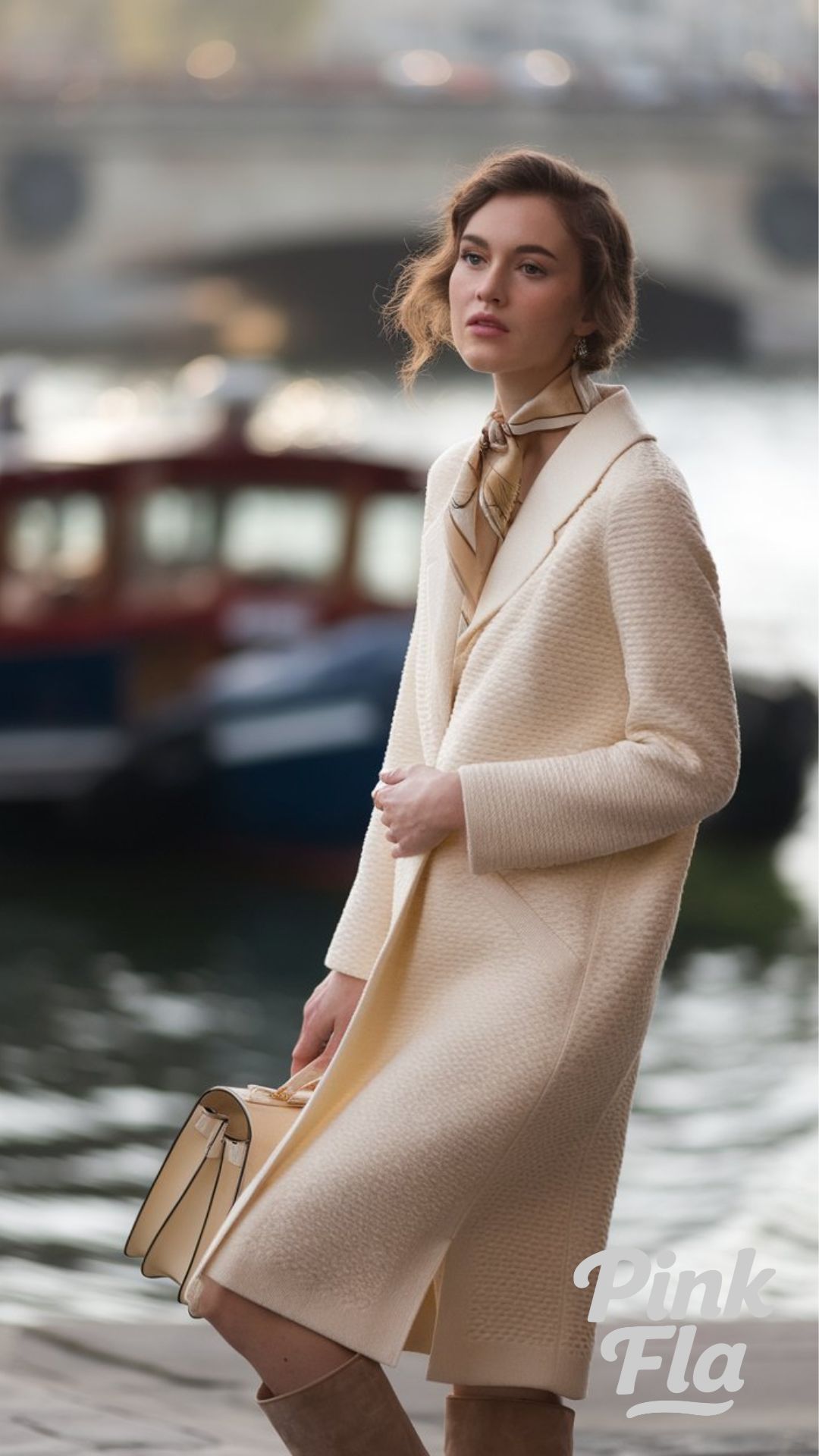 Elegant Look with a Cream Coat - Paris Winter Outfits