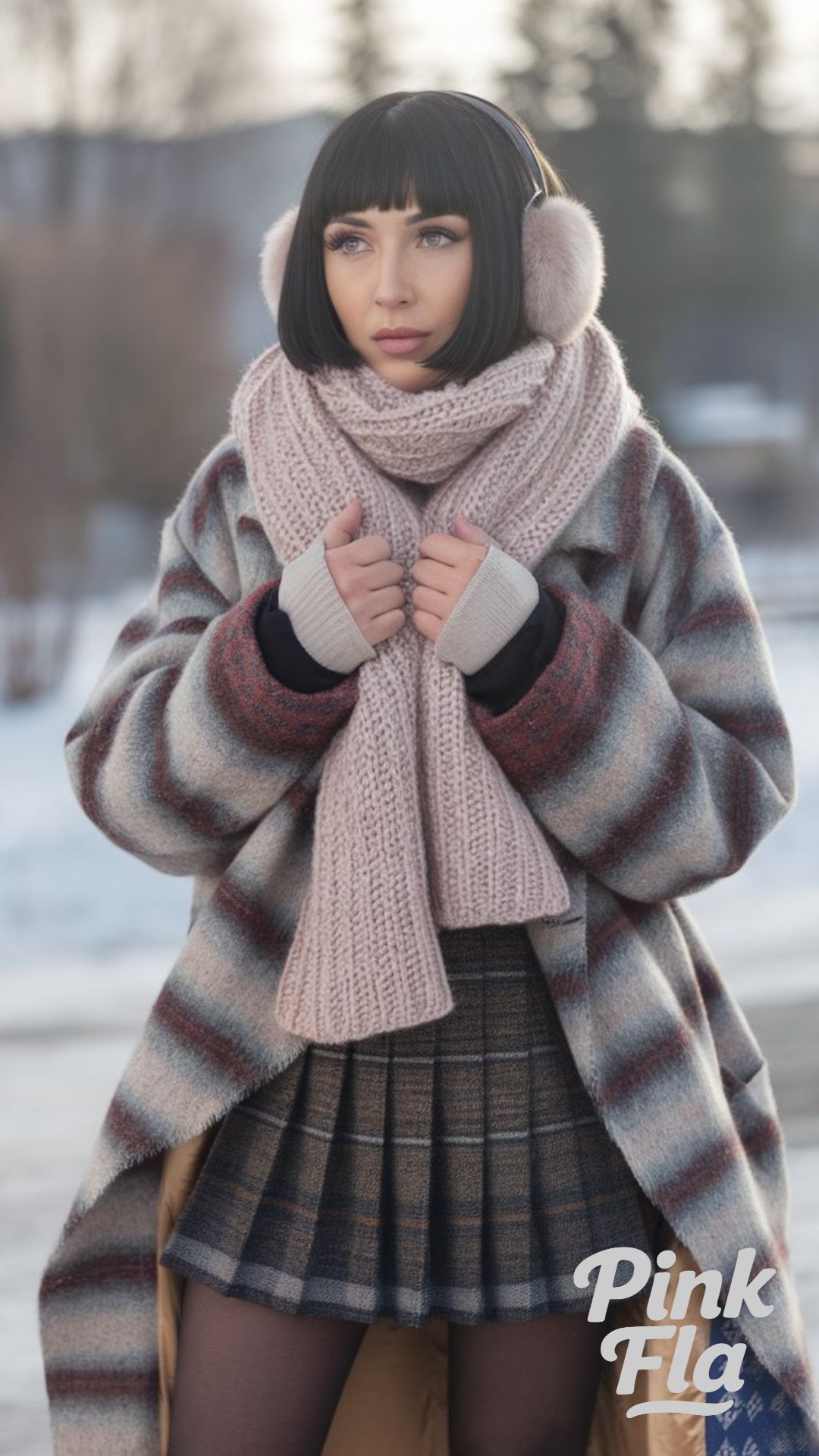 Layered Winter Elegance with Short Hair - Winter Outfits for Women with Short Hair