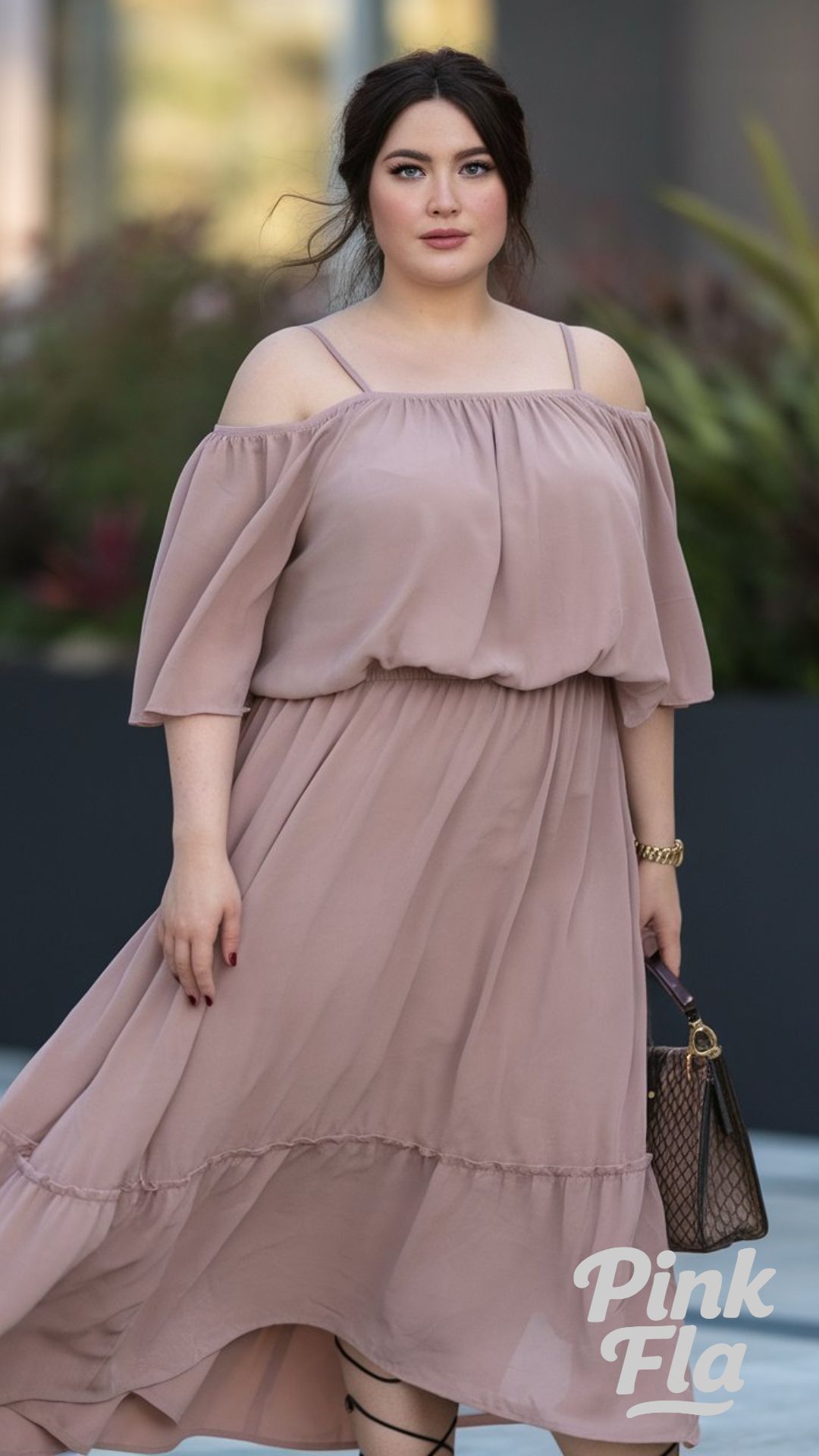 Light and Elegant Off-Shoulder Maxi Dress - Plus Size Baddie Outfits
