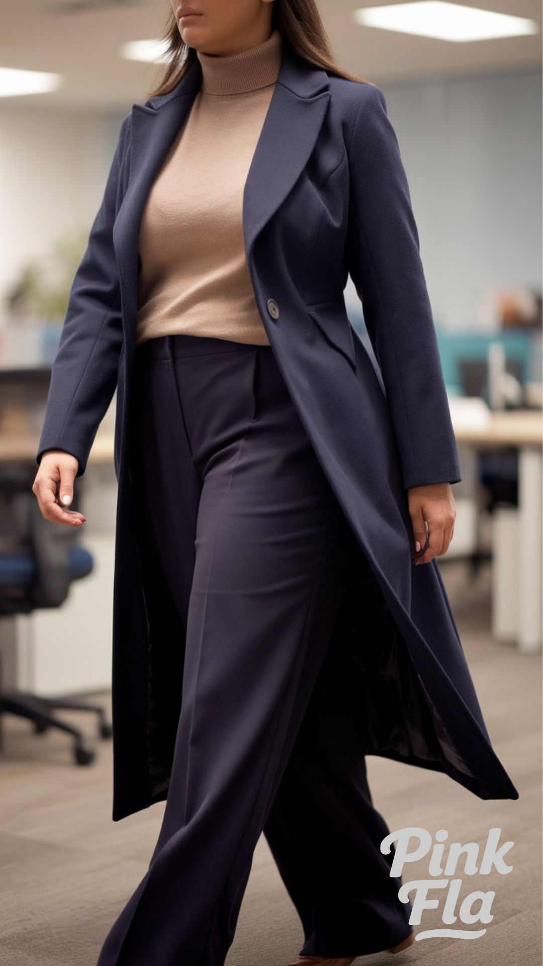 Polished Elegance for the Modern Workplace- Plus Size Winter Outfits for Work