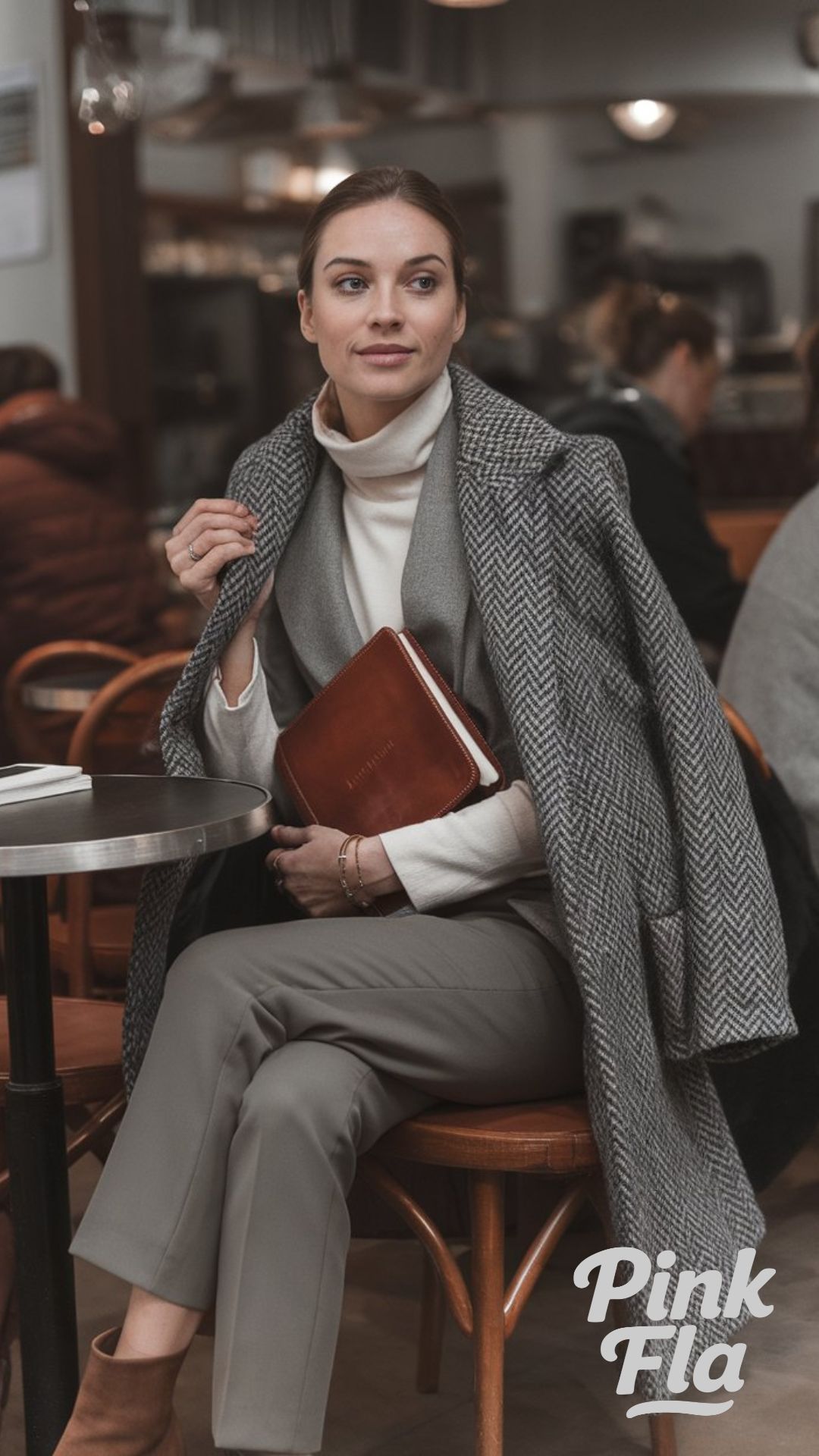 Refined Café Layers in Dark Academia Style - Dark Academia Winter Outfits