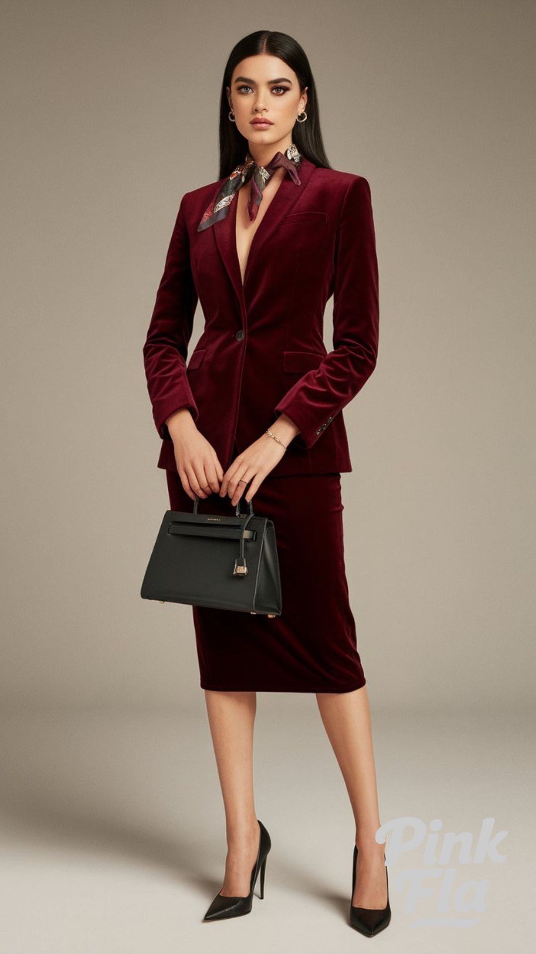 Refined Velvet Ensemble for Sophisticated Celebrations - Christmas Outfits with Heels