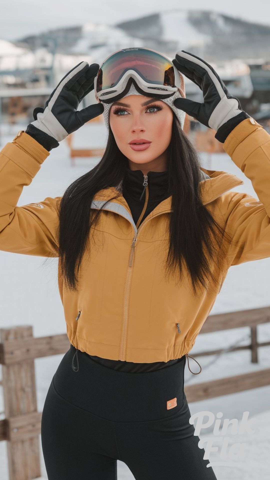Ski-Ready Style in Bold Yellow - Winter Outfits with Yellow Jacket
