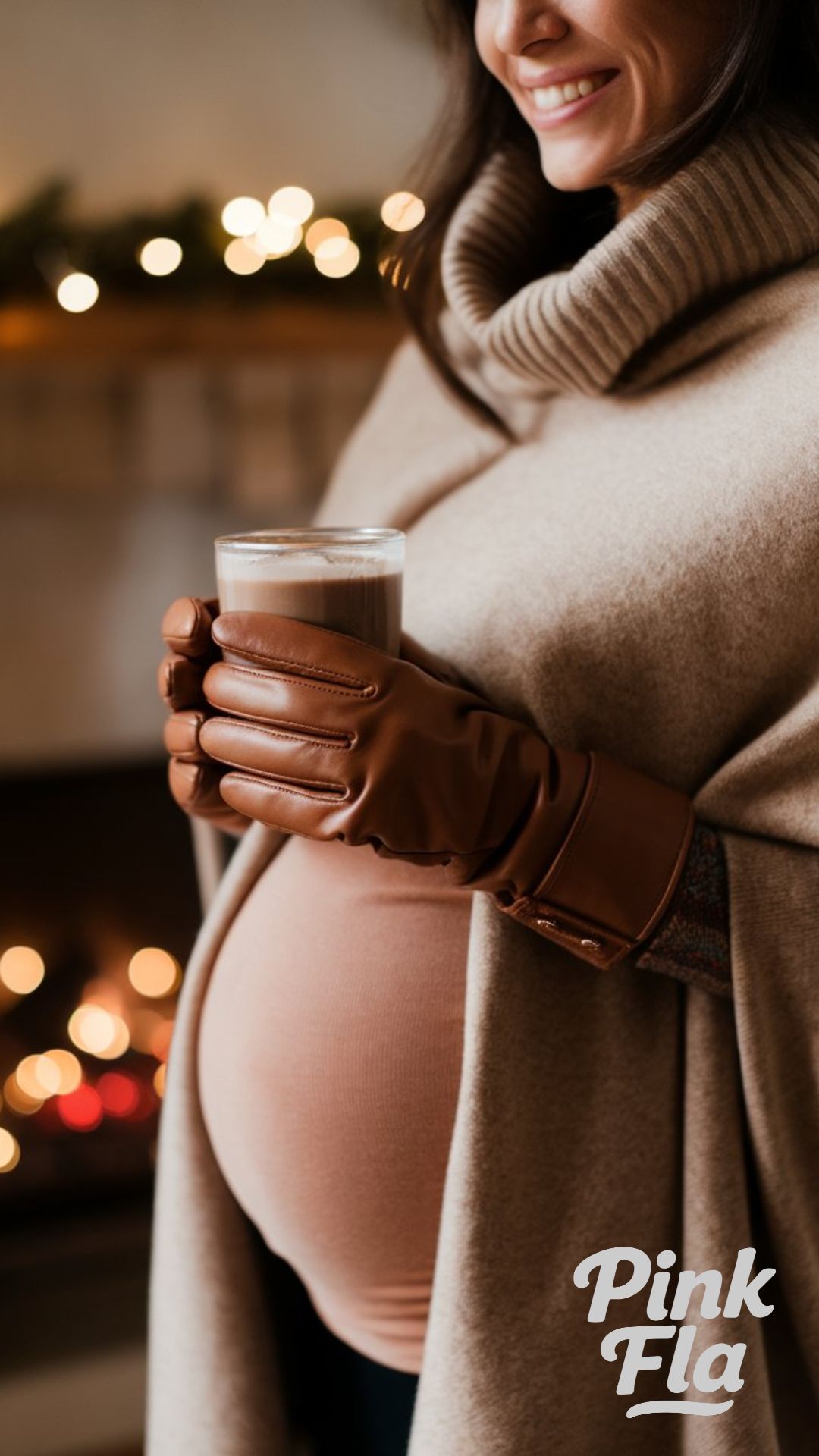 Sophisticated Ribbed Knit Set with Long Coat - Winter Outfits for Pregnant Women