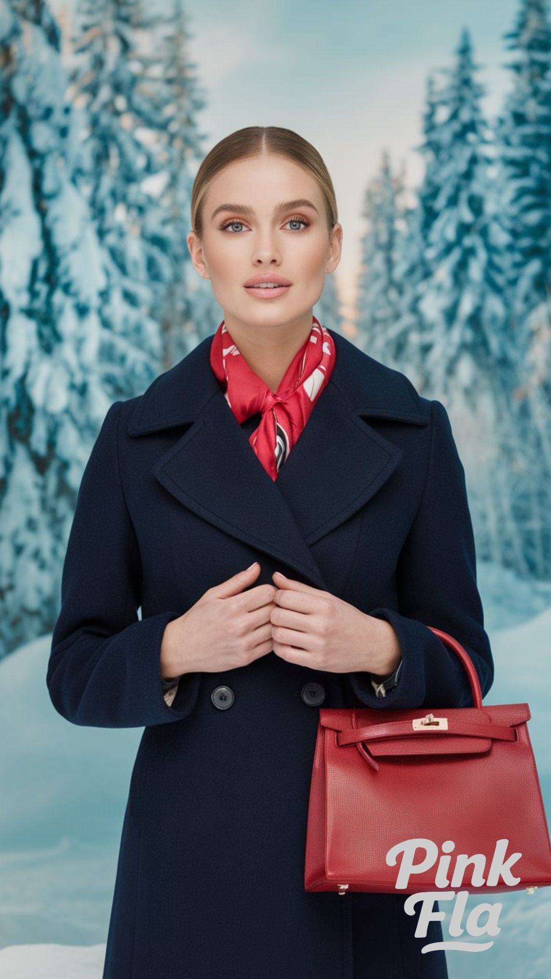 Sophisticated Winter Style Featuring a Red Handbag - Winter Outfits with Red Bag