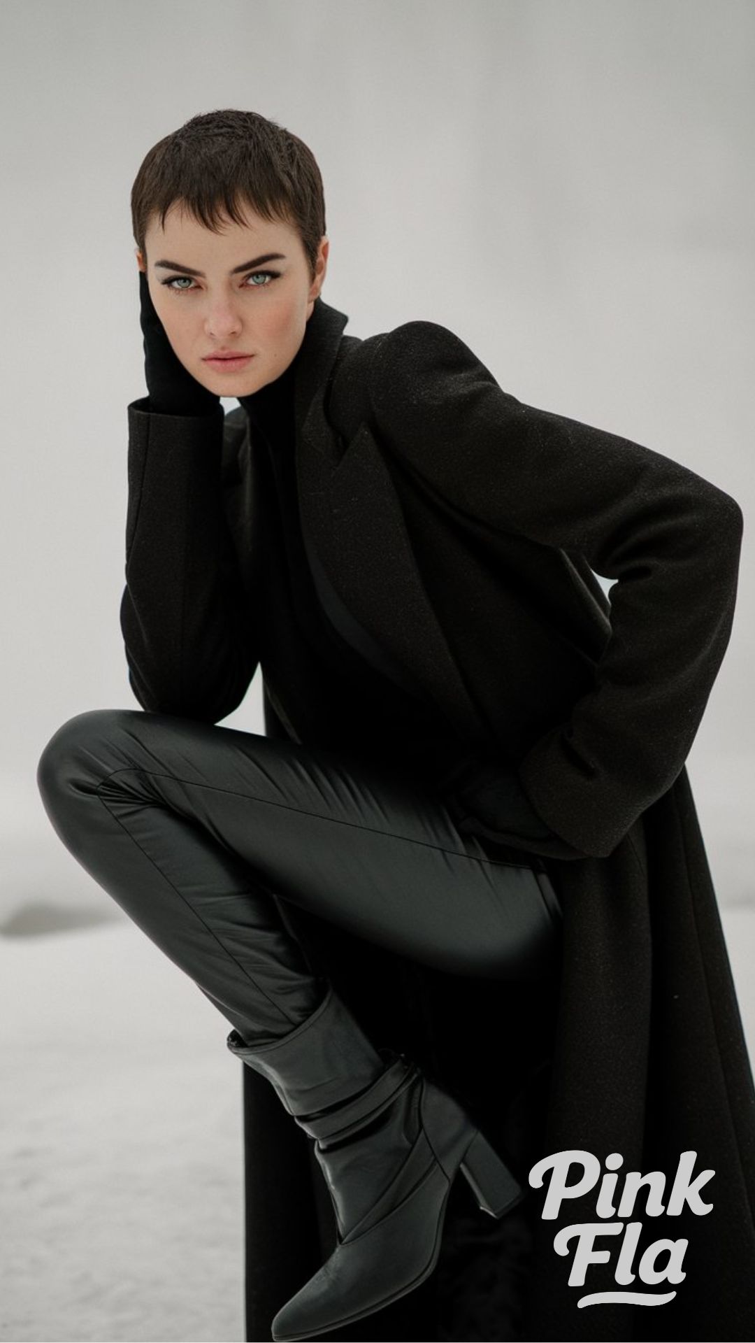 Strong Winter Style in All Black - Romantic Winter Outfits