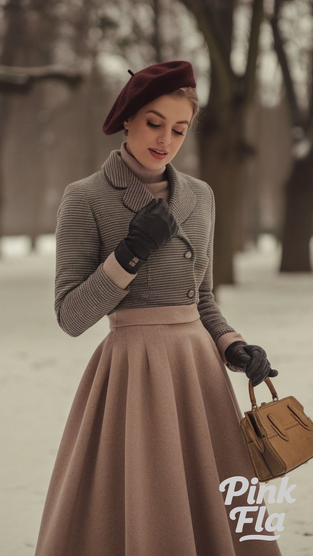 Timeless Vintage Style with a Modern Twist - Winter Outfits with Skirts