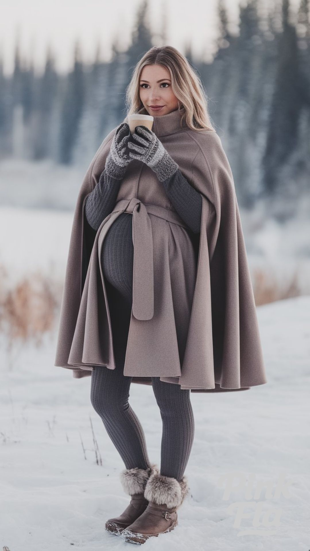 Warm and Relaxed in a Fur-Lined Puffer