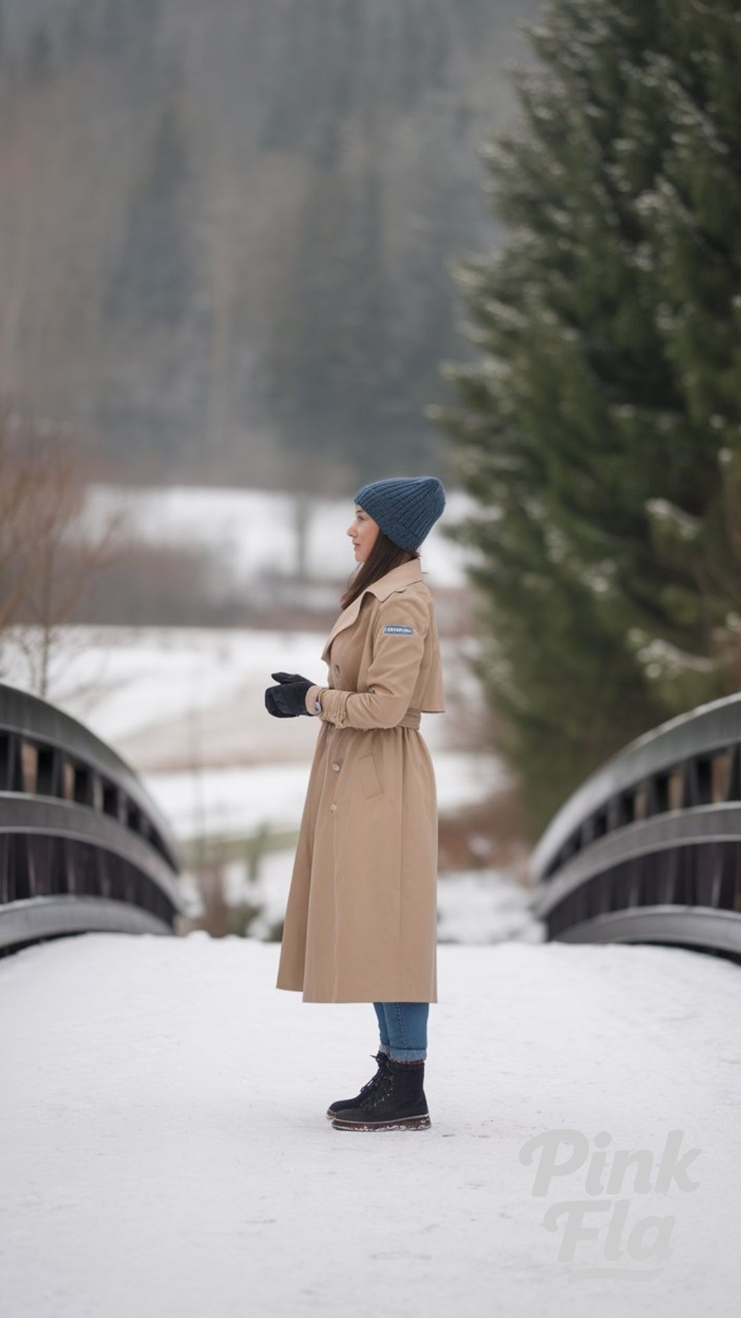 Winter Walk Look with a Beanie - Winter Outfits with Beanies