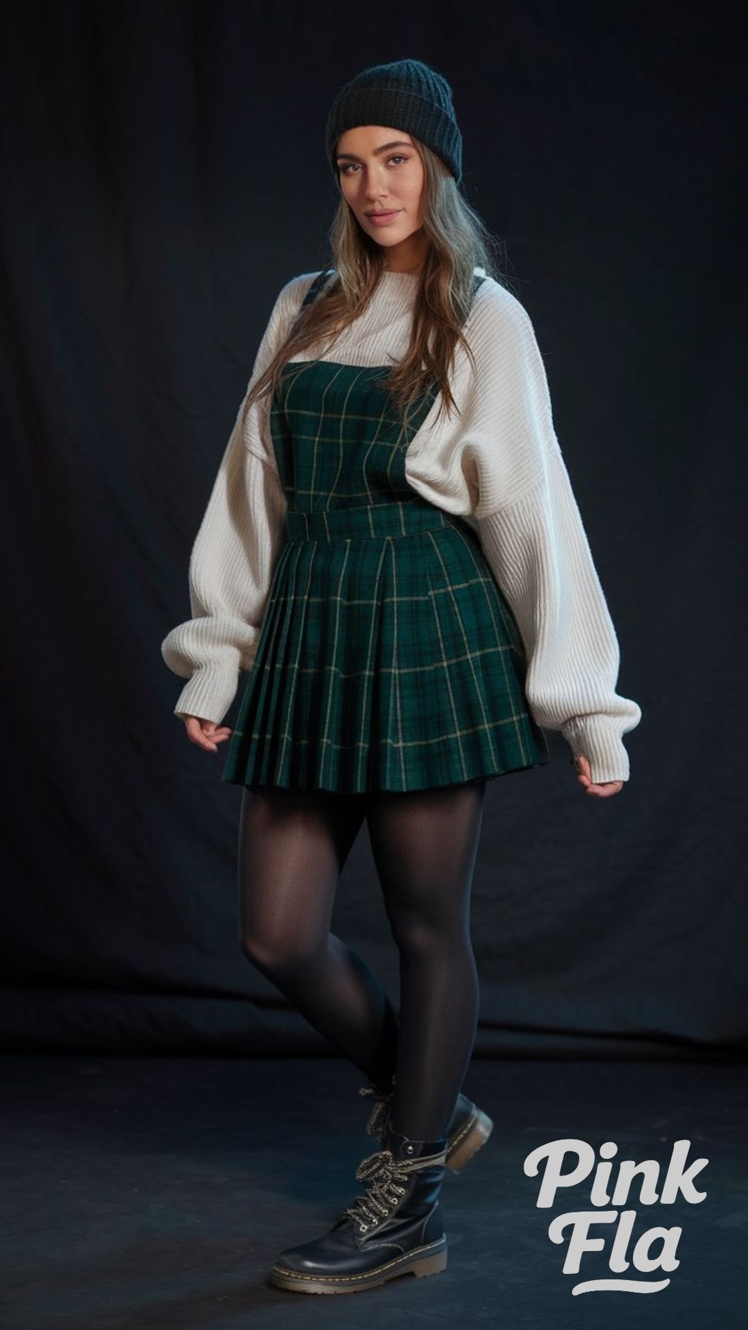 Youthful Charm with a Cozy Edge - Winter Outfits with Skirts